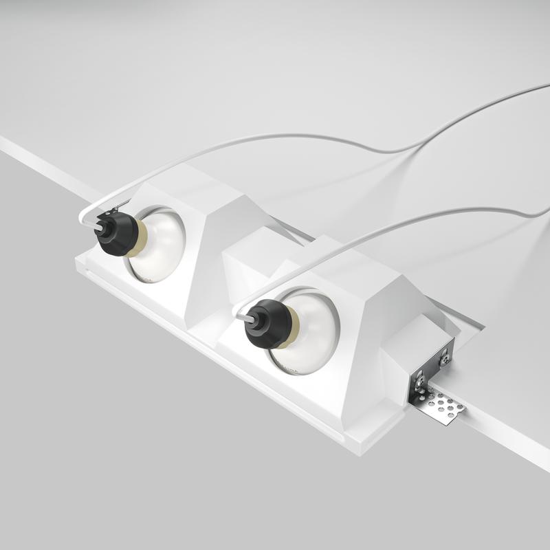  Светильник Gyps Modern 2х10Вт GU10 встраив. Maytoni DL002-WW-02-W фото в каталоге от BTSprom.by