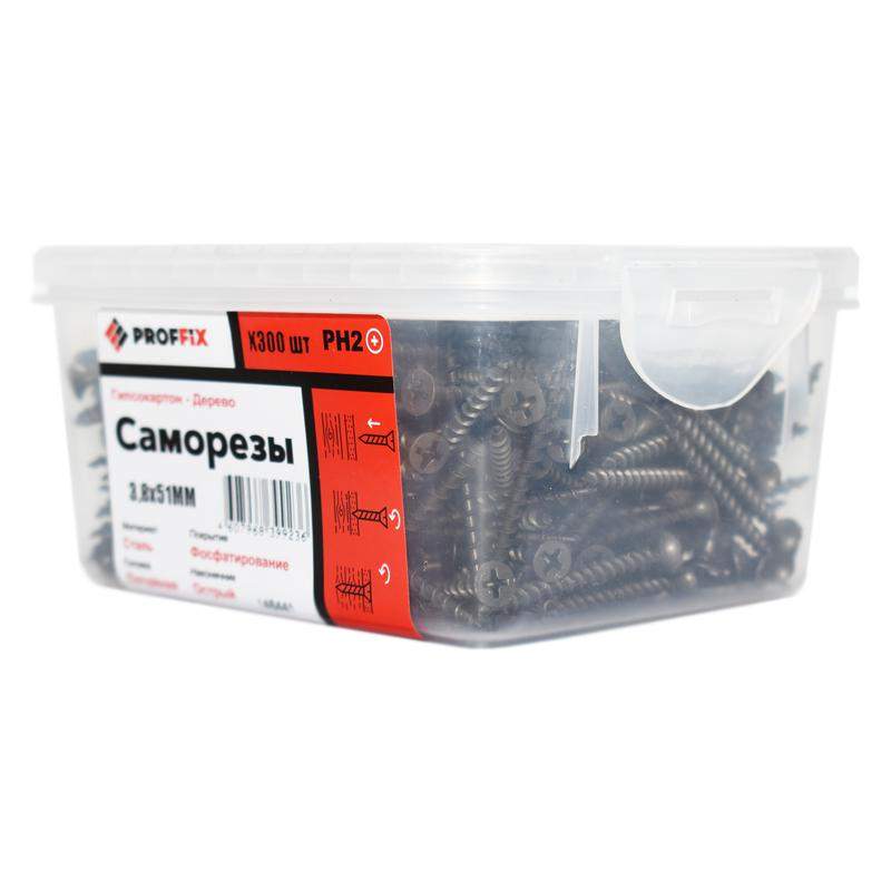саморез усиленный гипсокартон-дерево 3.8х51 (twn) (контейнер) (уп.300шт) tech-krep pro/zitar 146441 от BTSprom.by
