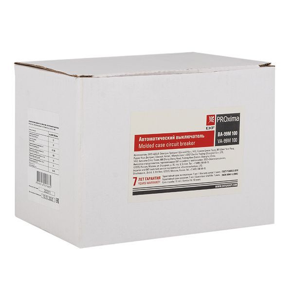  Выключатель автоматический 3п 100/63А 50кА ВА-99М PROxima электр. расцеп. EKF mccb99-100-63me фото в каталоге от BTSprom.by