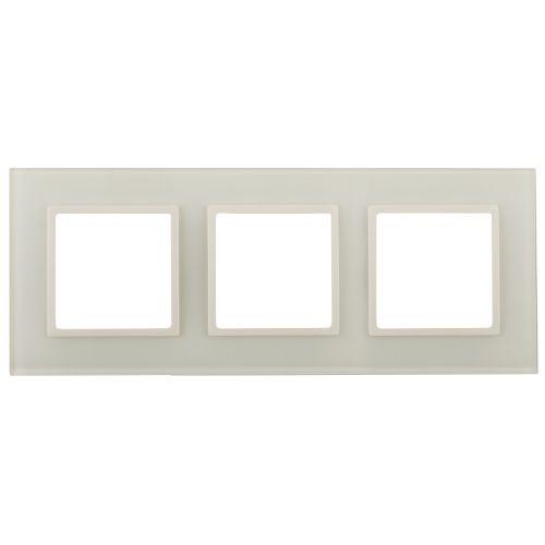 рамка 3-м 14-5103-02 стекло elegance сл. кость+сл. кость эра б0034507 от BTSprom.by