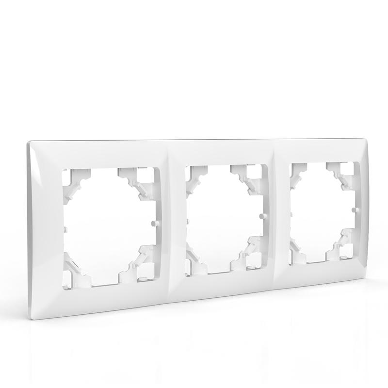  Рамка 3-м AVA бел. TOKOV LIGHT TKL-AV-RM3-C01 фото в каталоге от BTSprom.by