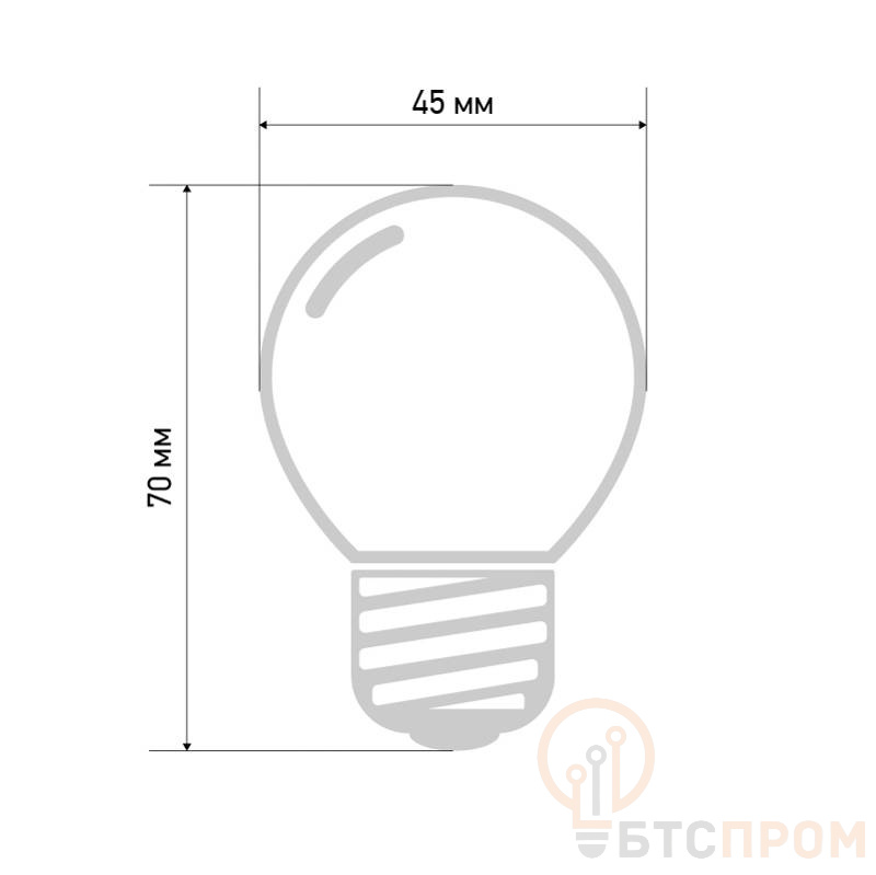 Лампа светодиодная 1Вт шар d45 5LED бел. E27 Neon-Night 405-115 фото в каталоге от BTSprom.by
