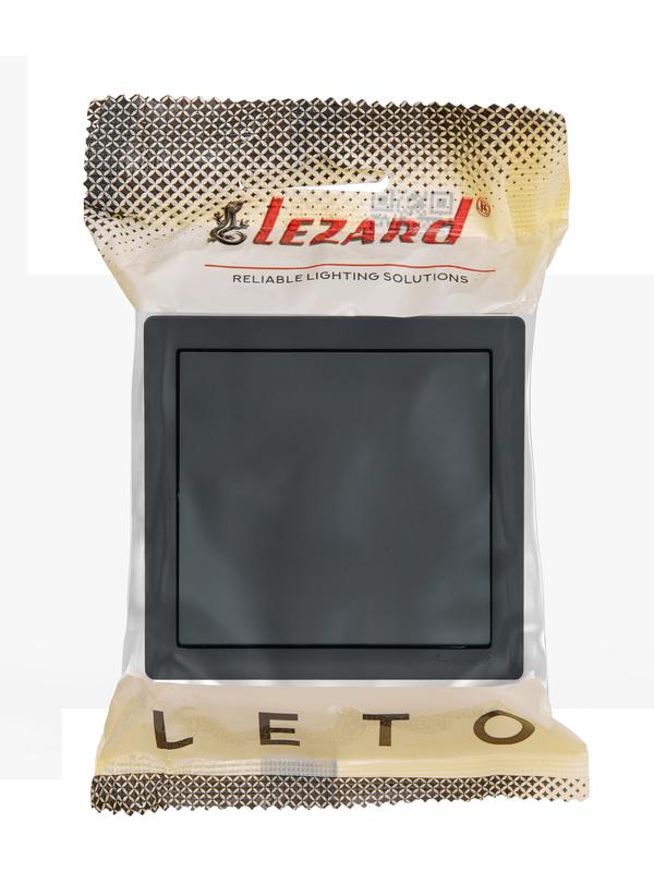  Выключатель 1-кл. ОП LETO графит LEZARD 752-3400-100 фото в каталоге от BTSprom.by