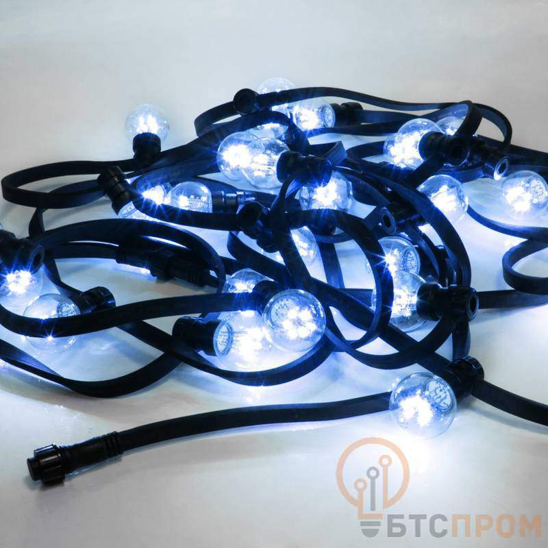  Гирлянда светодиодная "LED Galaxy Bulb String" 10м 6х30LED син. 25Вт IP65 соединяемая провод каучук черн. Neon-Night 331-323 фото в каталоге от BTSprom.by