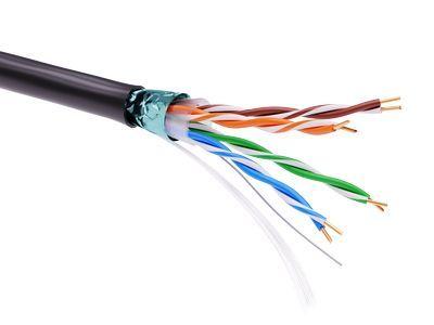 кабель информационный экранир. f/utp кат.5e 4х2 pe черн. (уп.305м) dkc rn5efupe3bk от BTSprom.by