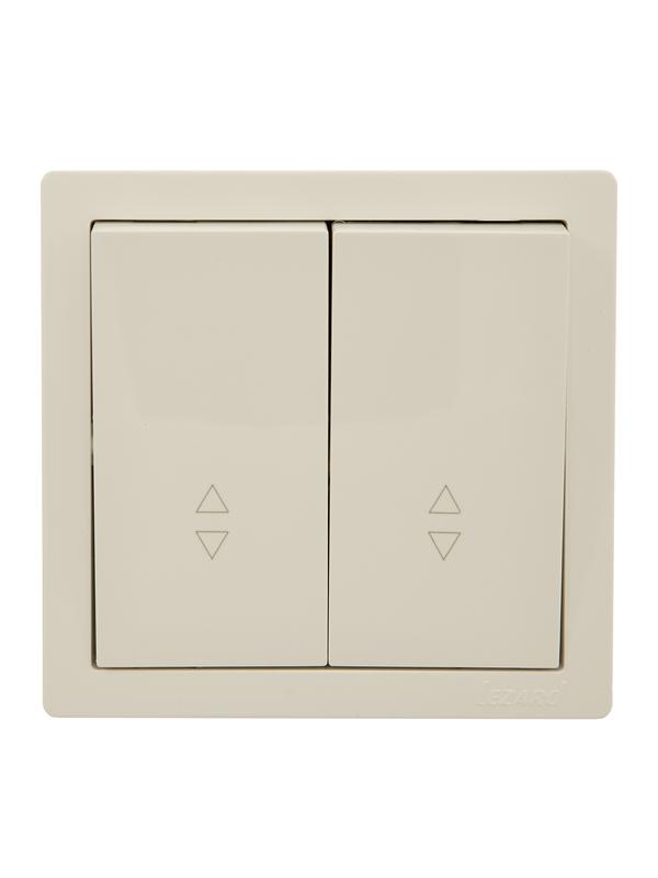 выключатель проходной 2-кл. оп leto крем lezard 752-0300-106 от BTSprom.by