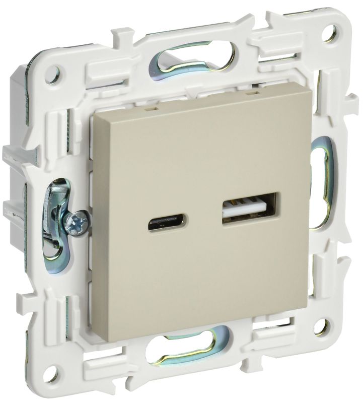 розетка usb a+c 18вт skandy sk-r13b беж. iek sk-u22-018-k10 от BTSprom.by