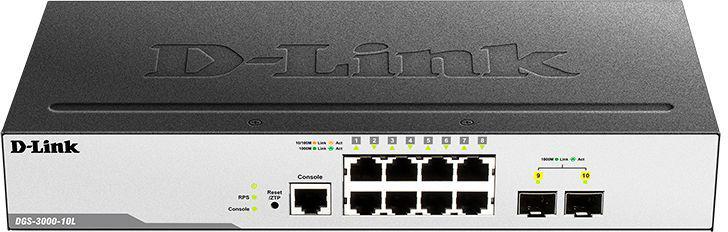 коммутатор управляемый dgs-3000-10l/b1a 8g 2sfp d-link 1605763 от BTSprom.by