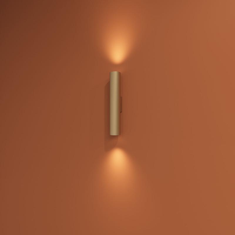  Светильник 15Вт 2xGU10 IP20 LED настен. алюм. матов. зол. DENKIRS 723065 фото в каталоге от BTSprom.by