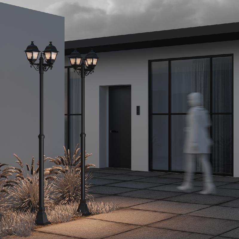  Светильник Abbey Road 3х60Вт E27 IP44 садово-парковый Maytoni O003FL-03B фото в каталоге от BTSprom.by