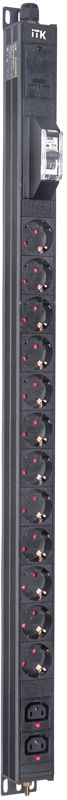 блок распределения питания base pdu pv1111 20u 1ф 16а 12schuko 2c13 2.6м schuko itk bs-pv12-12d-02c13-11 от BTSprom.by