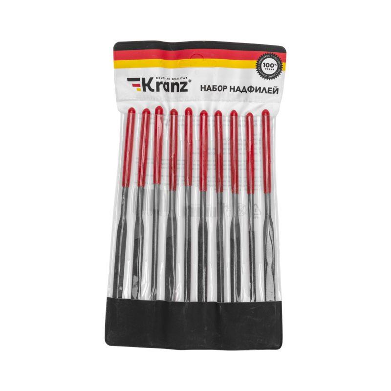  Набор надфилей 160х4мм обрезиненные рукоятки Kranz KR-12-4103 фото в каталоге от BTSprom.by