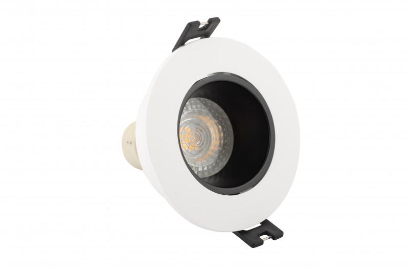  Светильник встраиваемый IP20 10Вт GU5.3 LED бел./черн. пластик DENKIRS DK3020-WB фото в каталоге от BTSprom.by