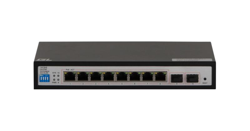 коммутатор web smart управляемый 8 poe 802.3af/at портов 10/100/1000мбит/с до 250м cat.6 2хsfp 1000мбит/с 120вт apo&r nikomax gl-sw-g105-08p от BTSprom.by