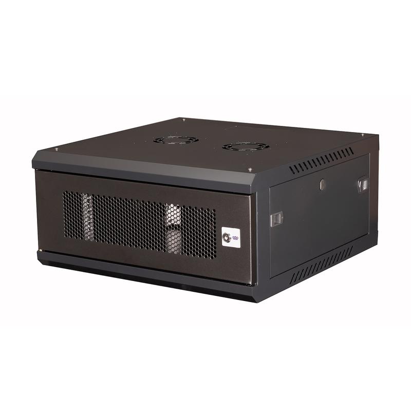 шкаф телекоммуникационный настен. 19дюйм 4u 280х600х600мм дверь перфорация черн. datarex dr-650101 от BTSprom.by