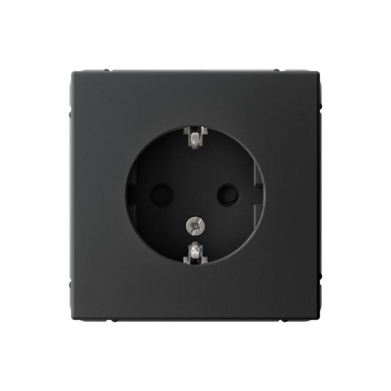  Розетка ArtGallery 16А с заземл. защ. шторки механизм карбон SE GAL001045 фото в каталоге от BTSprom.by