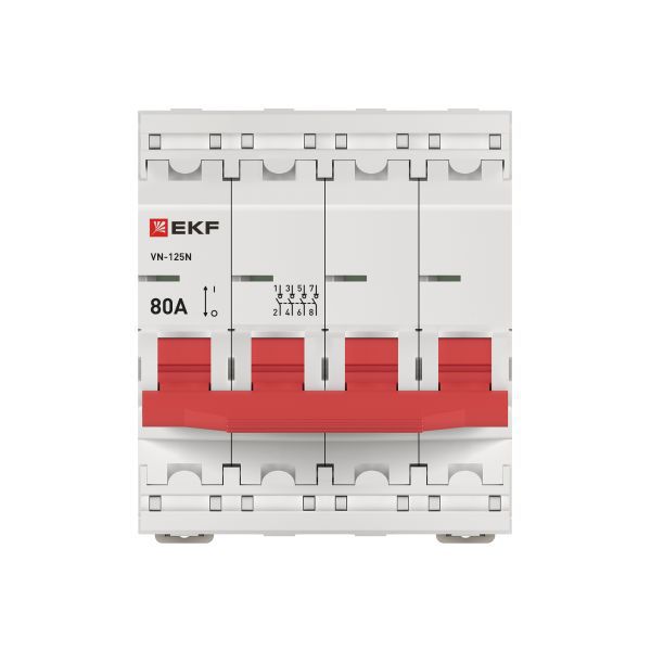  Выключатель нагрузки 4п 80А ВН-125N PROxima EKF S1254080 фото в каталоге от BTSprom.by