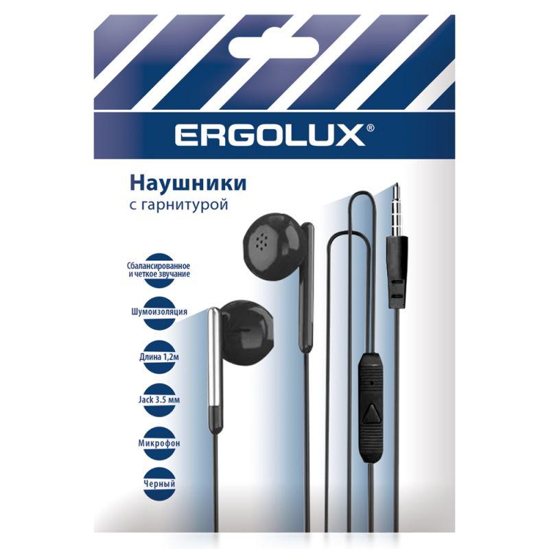 наушники вакумные с микрофоном проводные elx-whp01p-c02 промо 3.5мм 1.2м пакет черн. ergolux 15278 от BTSprom.by