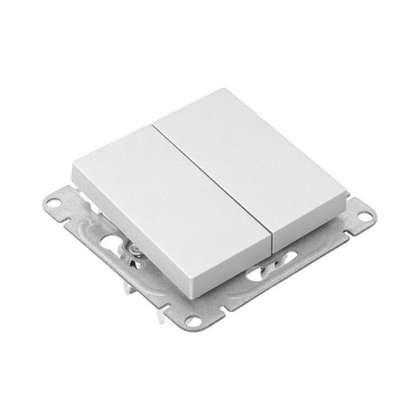  Выключатель кнопочный 2-кл. СП Эпика механизм алюм. EKF UP1-SWA-23 фото в каталоге от BTSprom.by