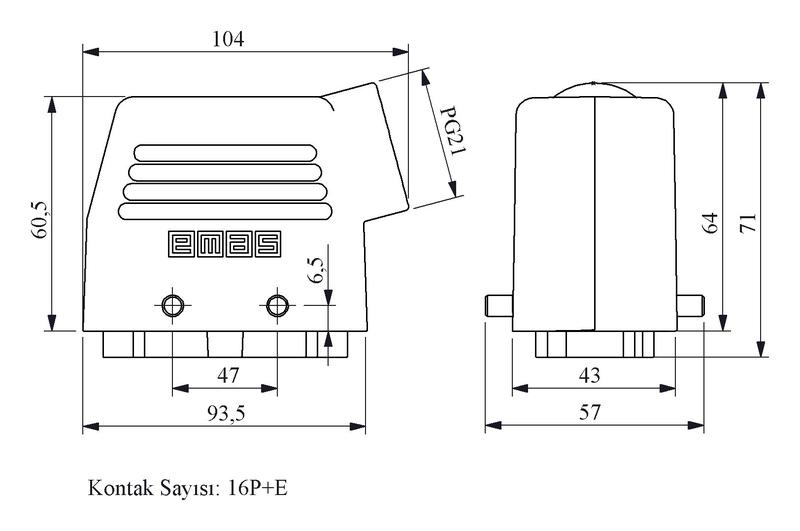  Розетка боковой ввод 16п 16А EMAS EBM16PU10 фото в каталоге от BTSprom.by