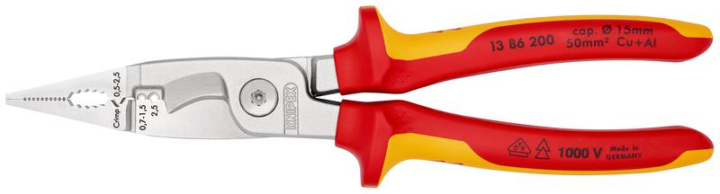 клещи электромонтажные vde 6-в-1 l-200мм knipex kn-1386200sb от BTSprom.by