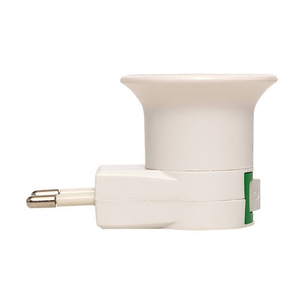  Переходник вилка-Е27 с выкл. бел. EKF ADF-E27-s-w фото в каталоге от BTSprom.by