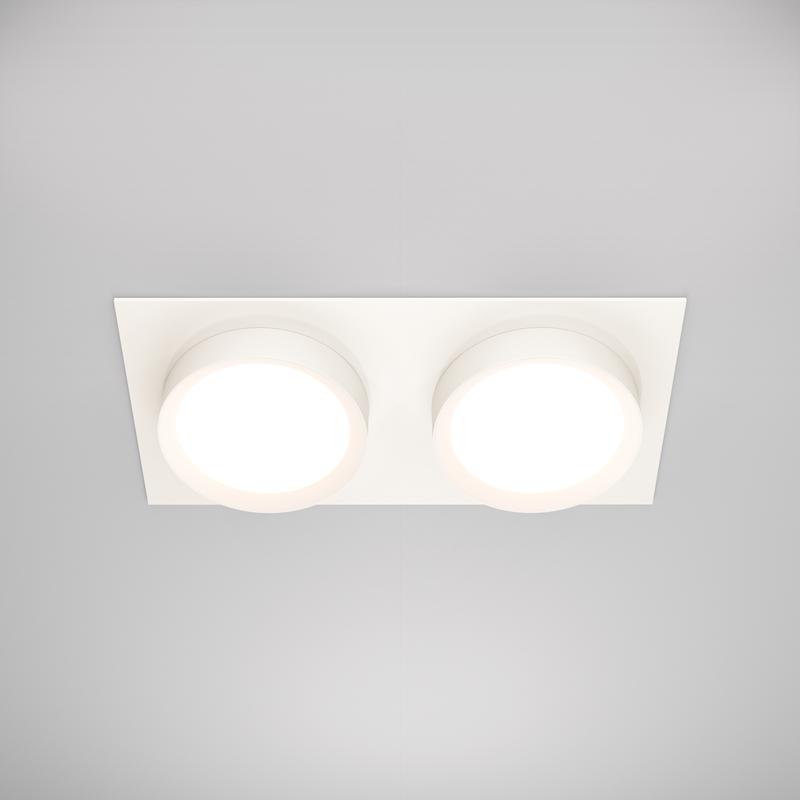  Светильник Hoop 2х12Вт GX53 встраив. Maytoni DL086-02-GX53-SQ-W фото в каталоге от BTSprom.by