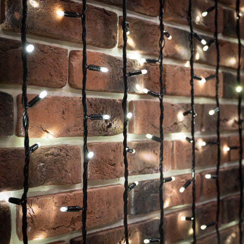  Гирлянда светодиодная "Светодиодный Дождь" 2х6м 1500LED бел. 250Вт 230В IP65 эффект водопада с контроллером провод черн. Neon-Night 235-265 фото в каталоге от BTSprom.by