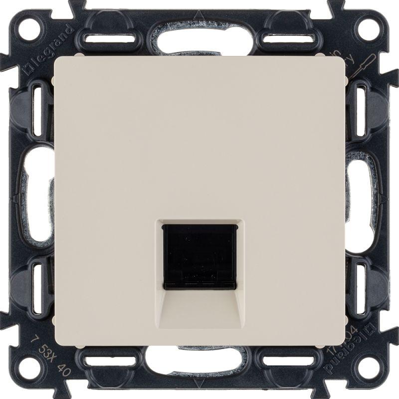 розетка компьютерная 1-м valena life rj45 кат.5e utp с лицев. панелью механизм сл. кость leg 753540 от BTSprom.by