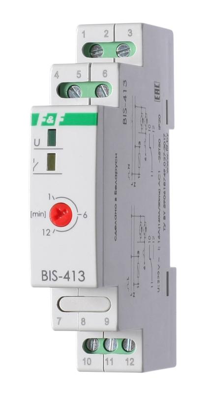 реле импульсное bis-413 (с встроенным таймером; монтаж на din-рейке 230в 16а 1p ip20) f&f ea01.005.003 от BTSprom.by