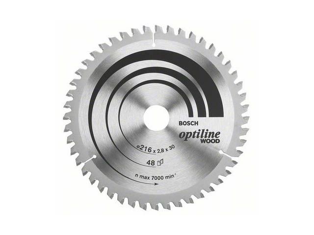 диск пильный 216х30 мм 48 зуб. по дереву optiline wood bosch (твердоспл. зуб) 2608640641 от BTSprom.by