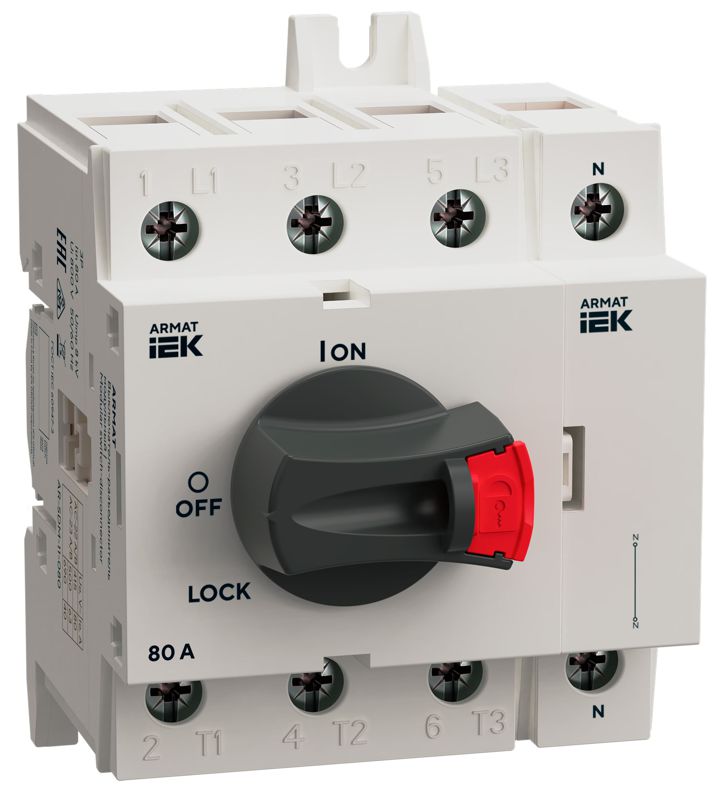 полюс нейтральный для sdm 80а armat iek ar-sdm-aux-anp-080 от BTSprom.by