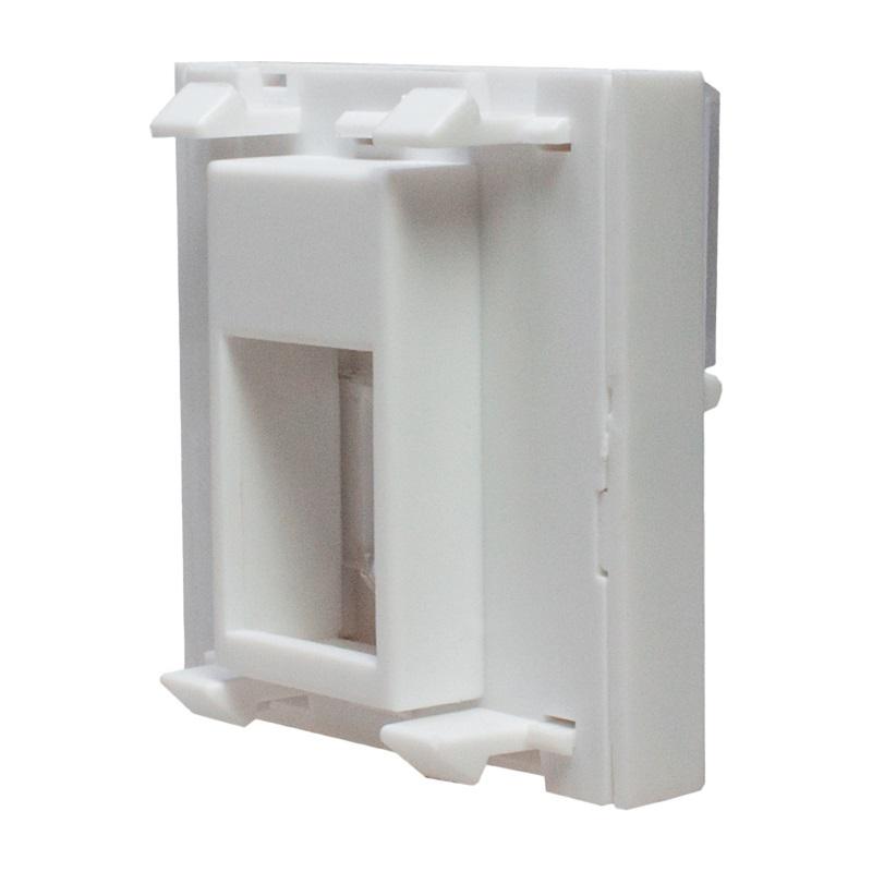  Панель лицевая 1 порт 45х45 Keystone шторка откидное маркиров. окно (DIY) SUPRLAN 10-0301-1 фото в каталоге от BTSprom.by