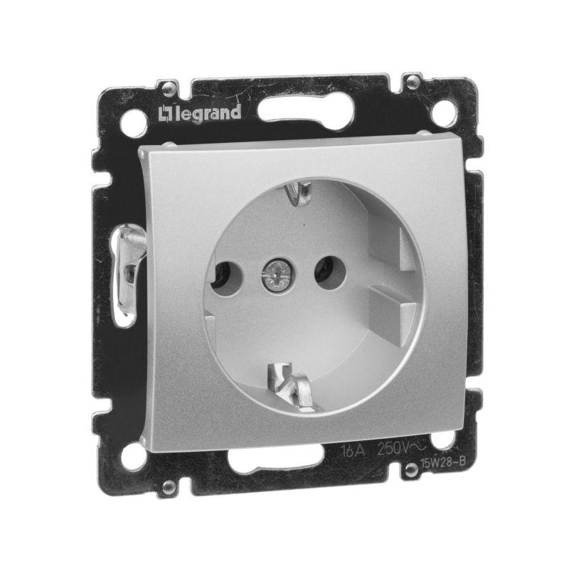 розетка 1-м сп valena 16а ip20 с заземл. на винтах механизм алюм. iek 770120 от BTSprom.by