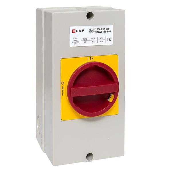 переключатель кулачковый пк-2-13 40а 3п "вкл-выкл" с блокировкой в боксе ip65 proxima ekf pk-2k-13-40-a65 от BTSprom.by
