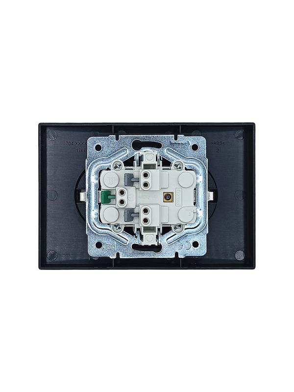  Розетка 2-мест. б/з СП ZIMA IP20 16А ПБТ безвинт. зажим черн. бархат LEZARD 704-4200-128BQC фото в каталоге от BTSprom.by