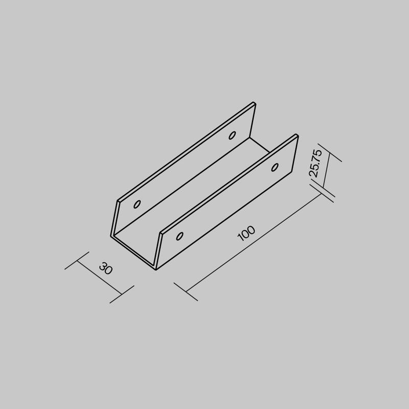  Коннектор прямой для профиля Elasity IP черн. Maytoni O-TR001-SC180 фото в каталоге от BTSprom.by