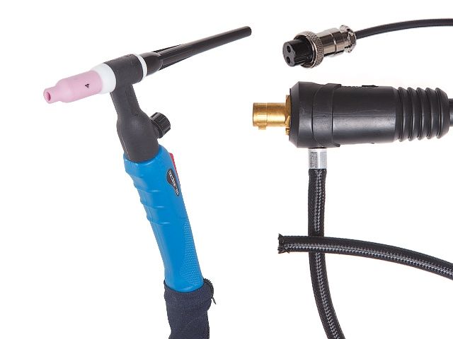 горелка сварочная tig wgt-26v (4м, 250а, разъем 35-50, вентиль) solaris wgt-26v450 от BTSprom.by