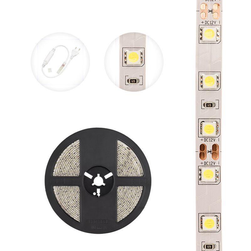  Лента светодиодная SMD5050 60LED/м 14.4Вт/м 12В IP23 бел. (уп.5м) Lamper 141-465 фото в каталоге от BTSprom.by