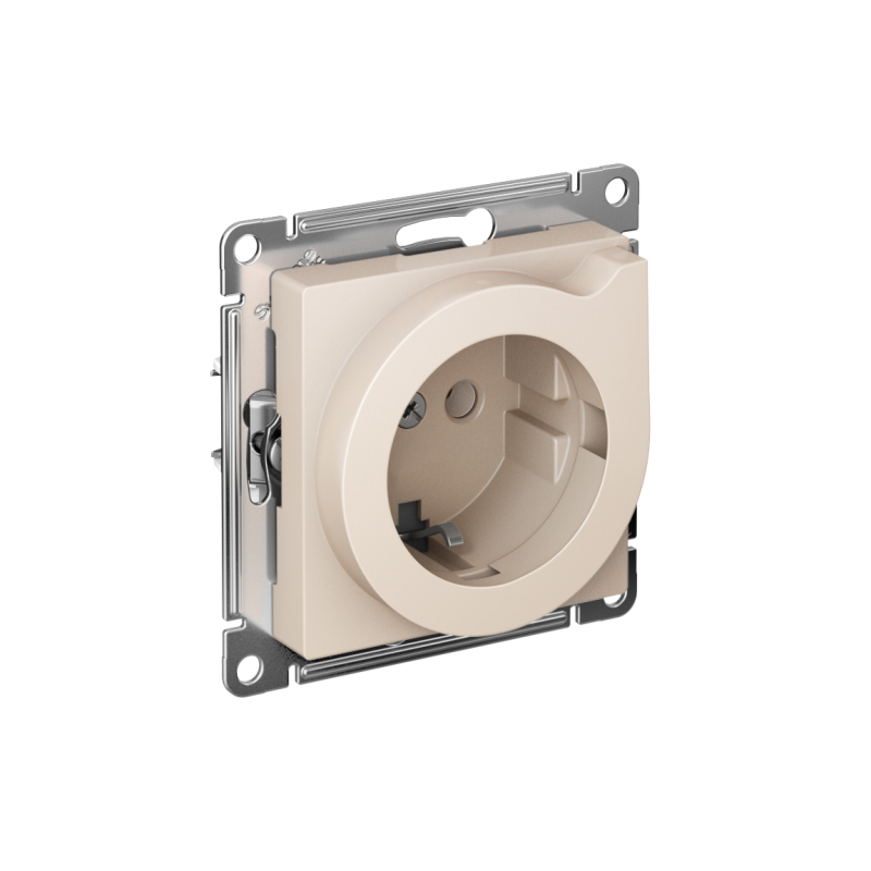 розетка atlasdesign 16а с заземл. защ. шторки с выталк. быстрозажим. клем. механизм беж. se atn000247s от BTSprom.by