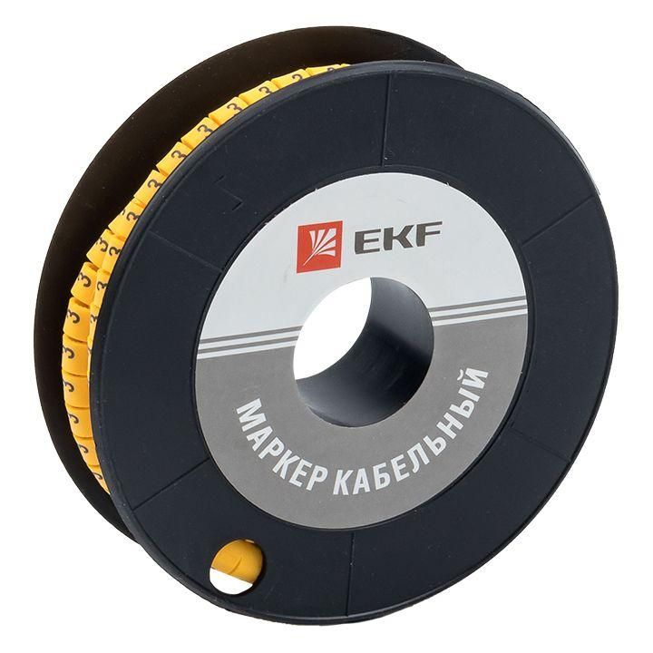 маркер каб. 1.5кв.мм "3" (к-1000ед) (ес-0) ekf plc-km-1.5-3 от BTSprom.by