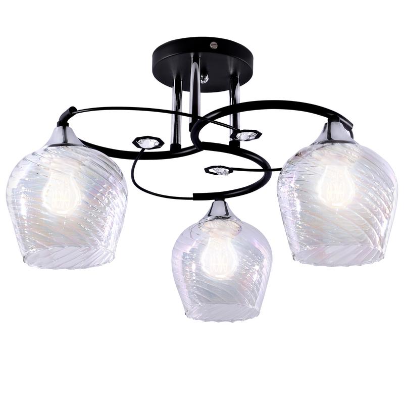  Светильник 11293-2/3 (Плафон 8310) НПБ 01-3х60-207 Е27 ИУ черн. хром Элетех 1005404878 фото в каталоге от BTSprom.by