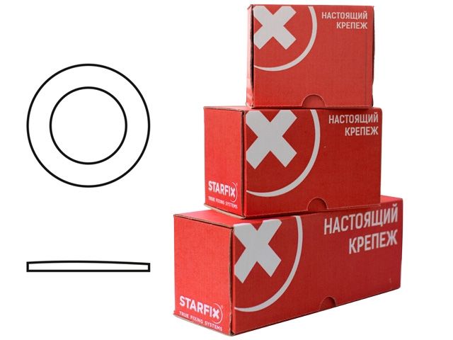 шайба м10 плоская, цинк, din 125 (1000 шт в карт. уп.) starfix smc3-75324-1000 от BTSprom.by