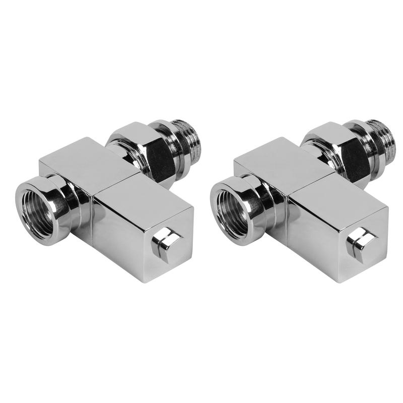  Набор дизайн-вентилей CUBE прямой 1/2дюйм хром Royal Thermo НС-1193189 фото в каталоге от BTSprom.by