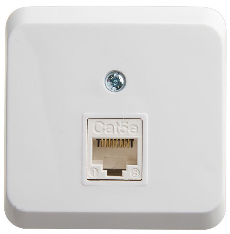 розетка компьютерная оп этюд rj45 кат.5e бел. se koma-001b от BTSprom.by