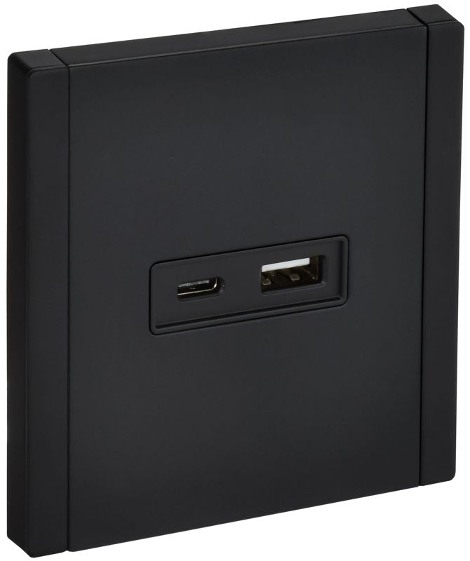 розетка forte&piano fp151m usb a+c 18вт черн. iek fp-u22-018-m-k02 от BTSprom.by