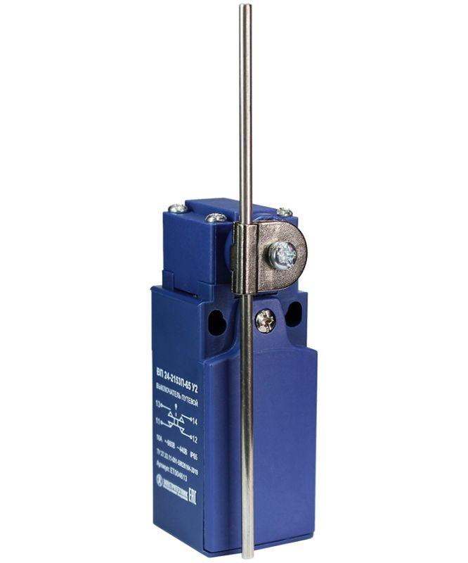  Выключатель путевой ВП 24-2153П-65 У2 1НО+1НЗ 3А IP65 круглый стальной рычаг 20мм без сальника Электротехник ET004613 фото в каталоге от BTSprom.by