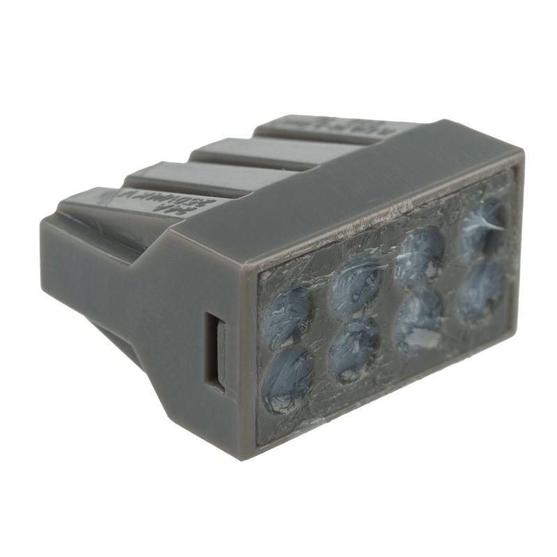 экспресс-клемма с пастой 8-проводная до 2.5кв.мм сер. (уп.50шт) (773-308) rexant 07-3080 от BTSprom.by