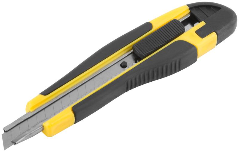  Нож технический 9мм усиленный прорезиненный FIT 10212 фото в каталоге от BTSprom.by