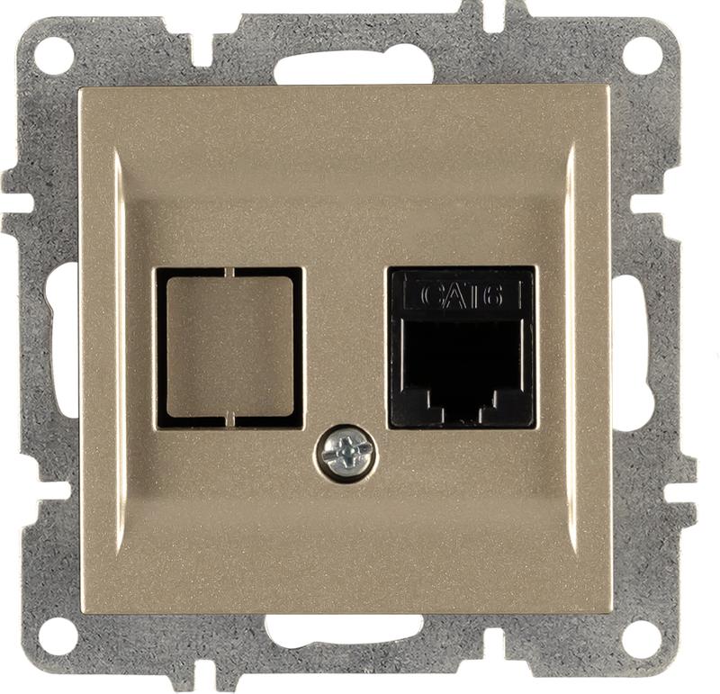 розетка компьютерная lavin/karen rj45 кат.6 механизм титан arvia 50 05 2000 247 от BTSprom.by